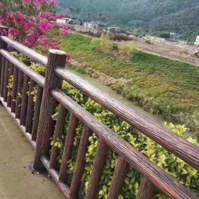 水泥仿树皮护栏