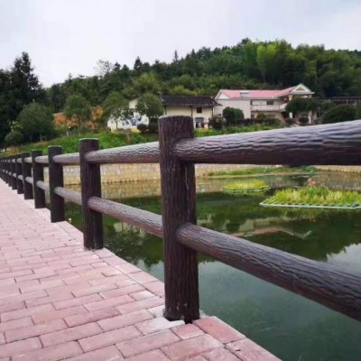 水泥仿树皮护栏